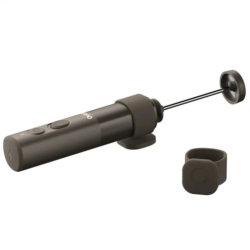 Миксер за разпенване на мляко Outin LattoGo, 2 скорости, MeshWhisk, 1400 mAh, USB Type-C, Кафяв