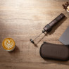 Миксер за разпенване на мляко Outin LattoGo, 2 скорости, MeshWhisk, 1400 mAh, USB Type-C, Кафяв