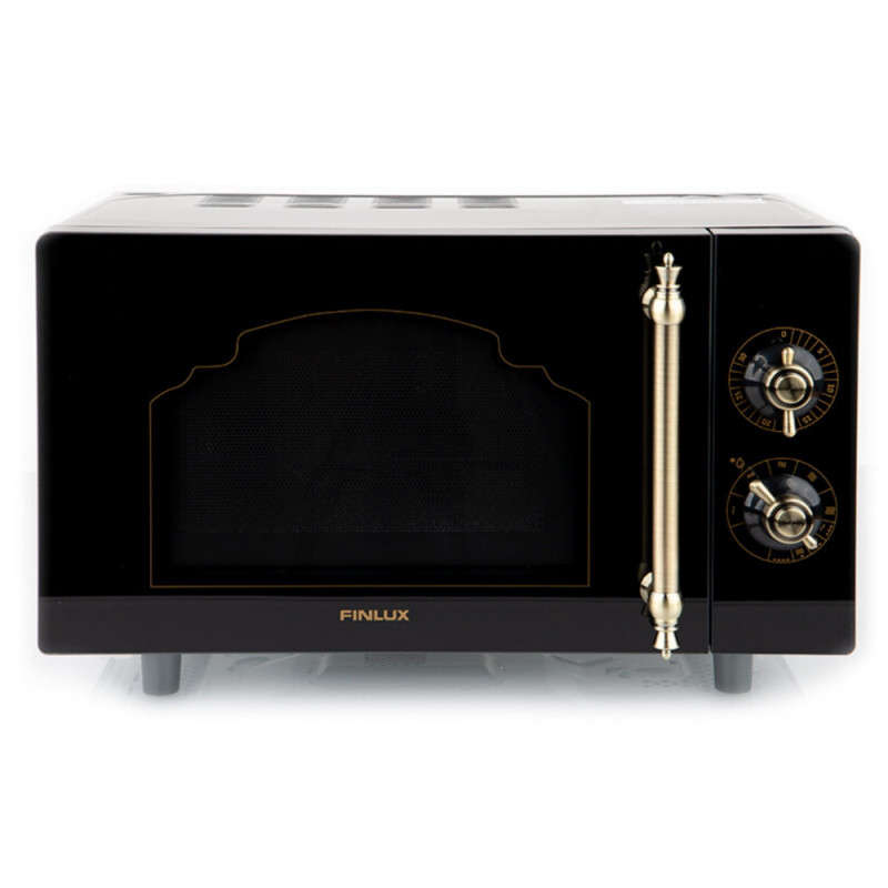 Микровълнова фурна Finlux FMO-2022RBL, 800 W, 20 литра, Грил, Размразяване, Черен