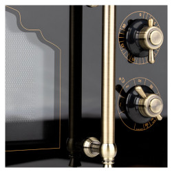 Микровълнова фурна Finlux FMO-2022RBL, 800 W, 20 литра, Грил, Размразяване, Черен